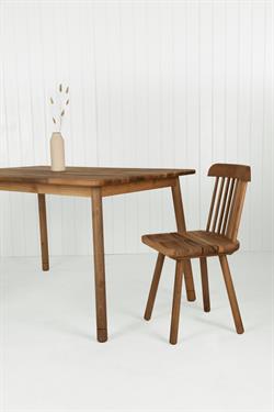 Alaçatı Masif Ceviz Ahşap Masa Takımı, 6 Adet Grill Sandalye ile, 130x80
