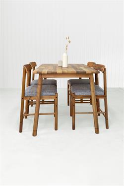 2-4 Kişilik Ceviz Masa Takımı, 4 Adet Alaçatı Ceviz sandalye, 2-4 Kişilik yemek masası takımı