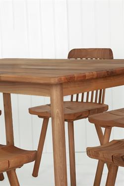 Alaçatı Masif Ceviz Ahşap Masa Takımı, 6 Adet Grill Sandalye ile, 130x80