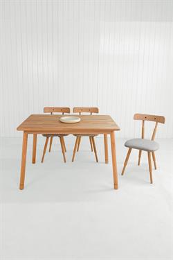 Alaçatı Masif Kayın Masa Takımı, 4 Adet Nesrin Kayın Sandalye - 115x80 cm