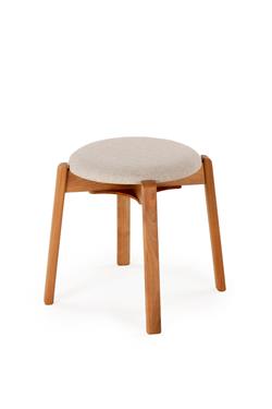 ARC Puf Tabure - Masif Ceviz Ayaklı