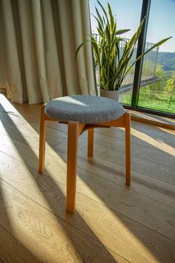 ARC Puf Tabure - Masif Kayın Ayaklı