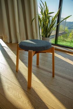 ARC Puf Tabure - Masif Kayın Ayaklı