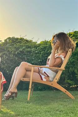 Unboxdeco Corn Woven Wicker Solid Lounge Chair, Beech Wood Solid Chair, Wooden Armchair from 100% Natural Materials