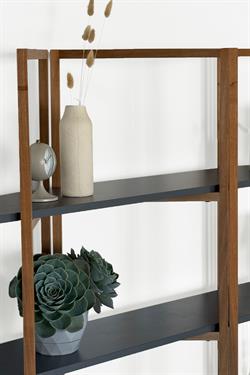Shelfish Ceviz Ahşap İskeletli Antrasit Raf, Düzenleyici
