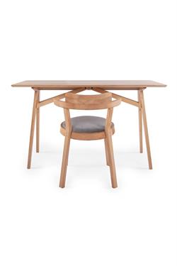 Unboxdeco Akrobat Solid Beech Writing Desk, Wooden Desk, 100% Natural Wood Table, Scandinavian Desk