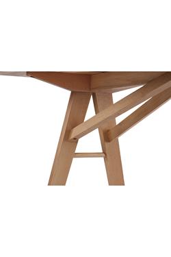 Unboxdeco Akrobat Solid Beech Writing Desk, Wooden Desk, 100% Natural Wood Table, Scandinavian Desk