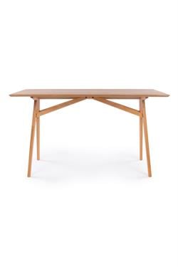 Unboxdeco Akrobat Solid Beech Writing Desk, Wooden Desk, 100% Natural Wood Table, Scandinavian Desk