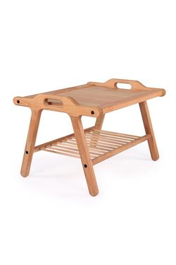 Corn Masif Kayın Ahşap Yan Sehpa 