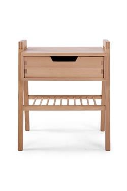 Unboxdeco Ori Solid Beech Nightstand and Side Table, Solid Beech Wood Nightstand, 100% Natural Wood Beech Side Table and Nightstand