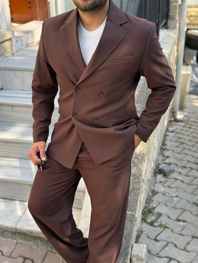 Oversize Takım Elbise Acı Kahve