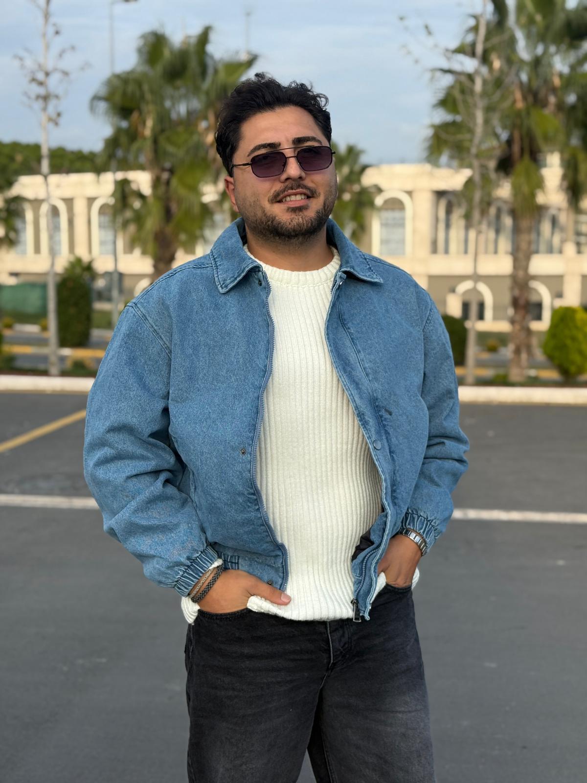 Oversize Denim Ceket Mavi