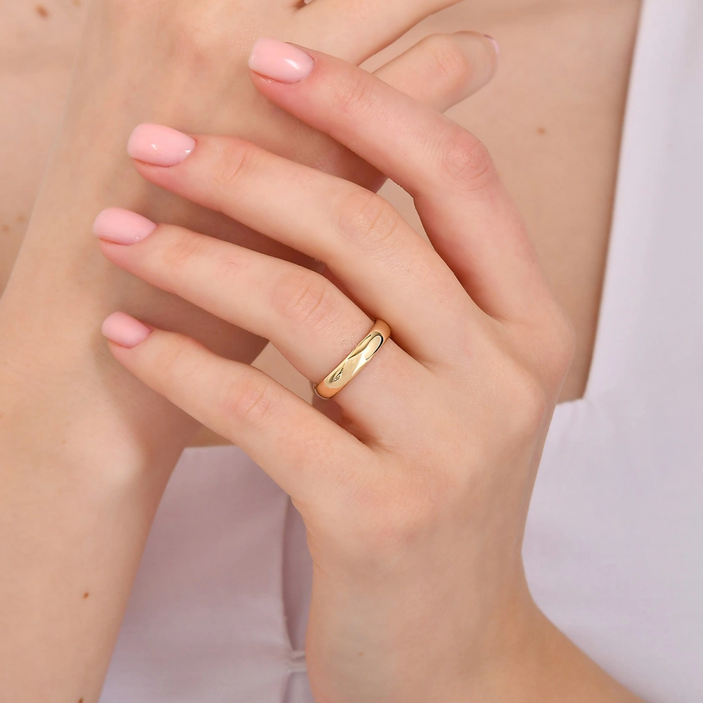 4 MM Bombeli Klasik Alyans