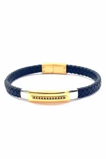 Deri Çelik Erkek Bileklik