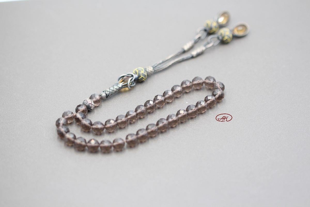 Doğal Taş Dumanlı Quvars Tespih