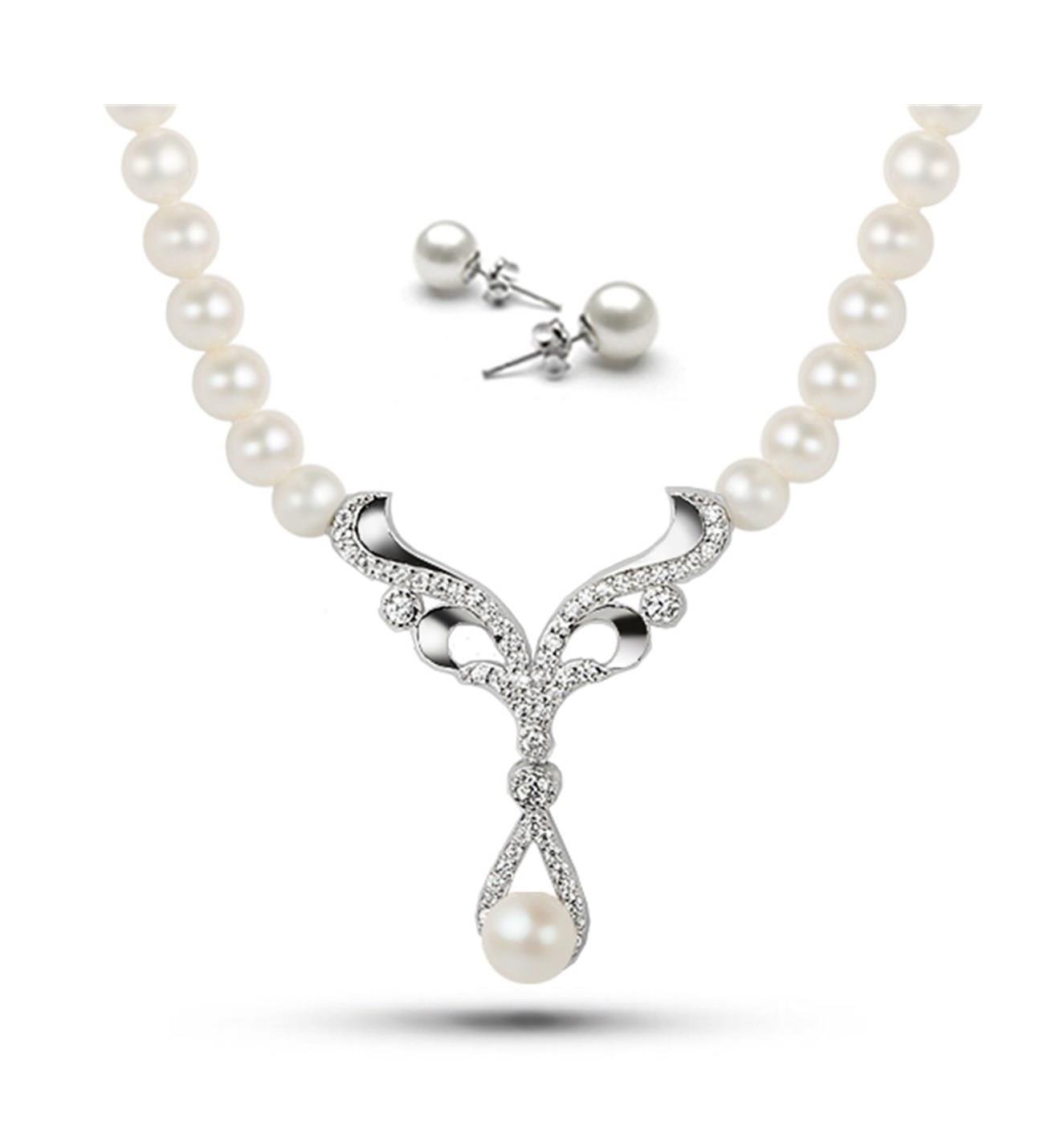 Gümüş İnci Gerdanlık Kolye