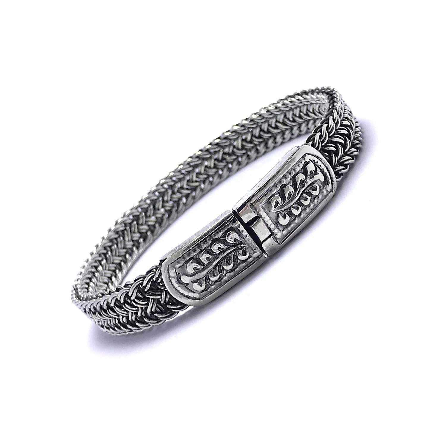 Gümüş Örgü İtalyan Bileklik