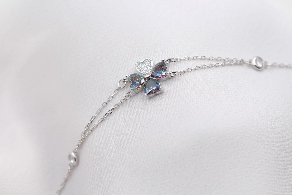 Mistik Topaz Yonca Bileklik