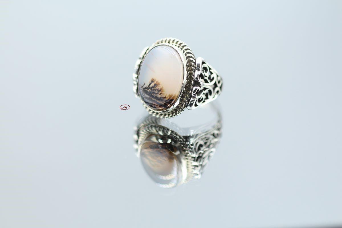 Şecer Akik Elişi Erkek Yüzük