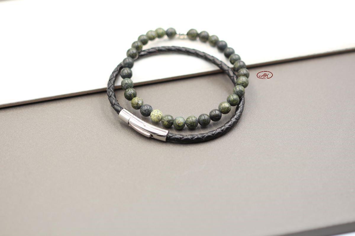 Serpantin Taşı / Çelik Bileklik Kombin