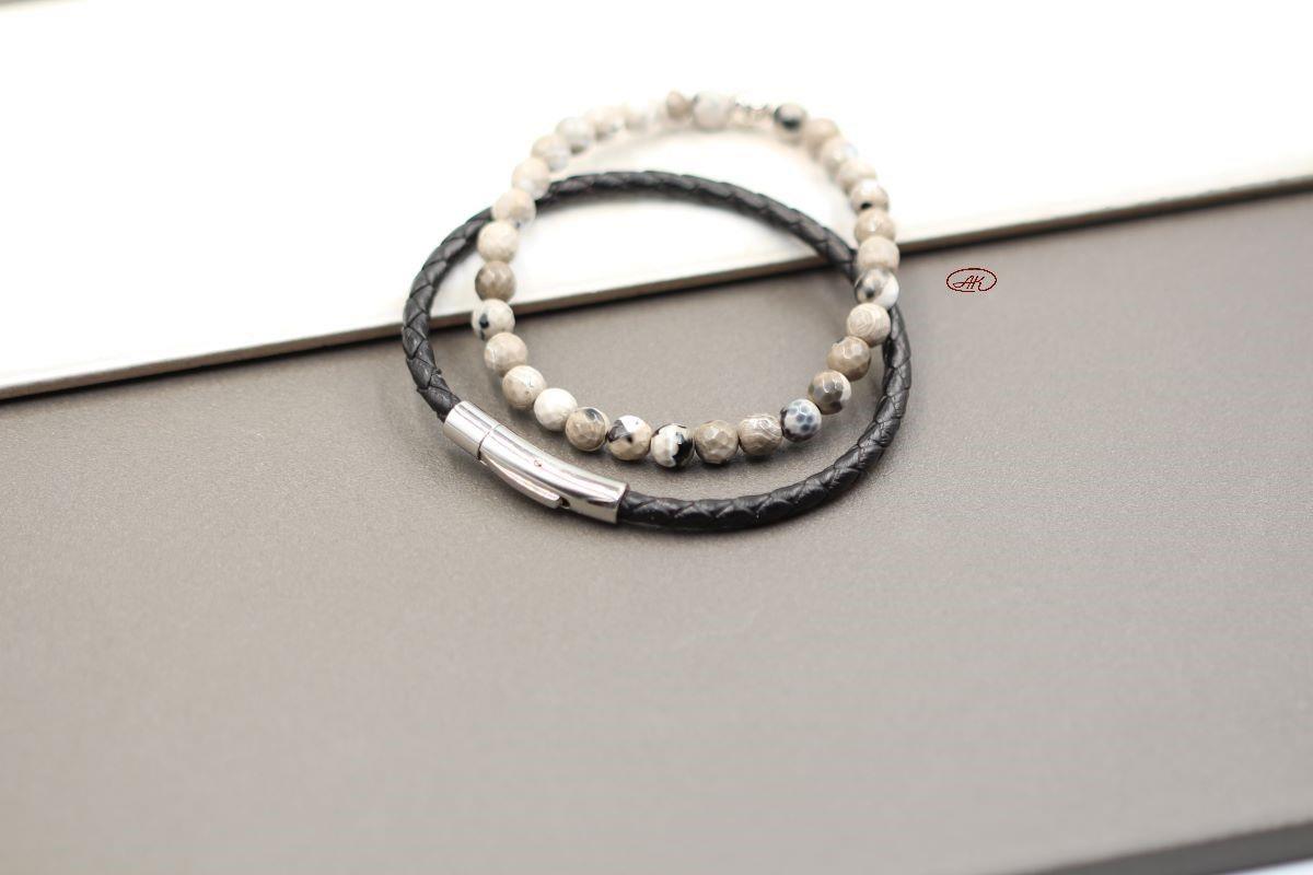 Akik Taş / Çelik Bileklik Kombin