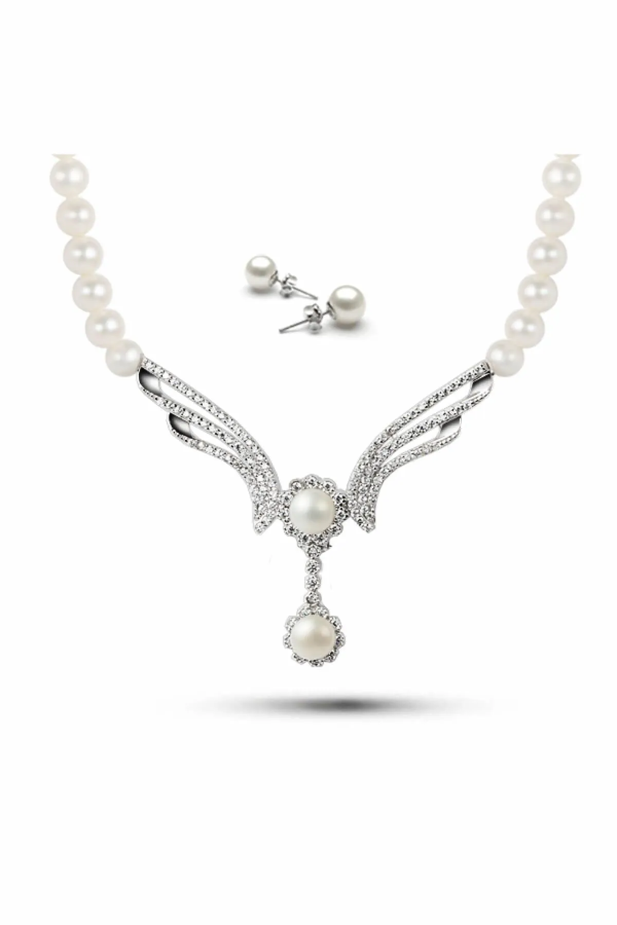 Gümüş İnci Gerdanlık Seti