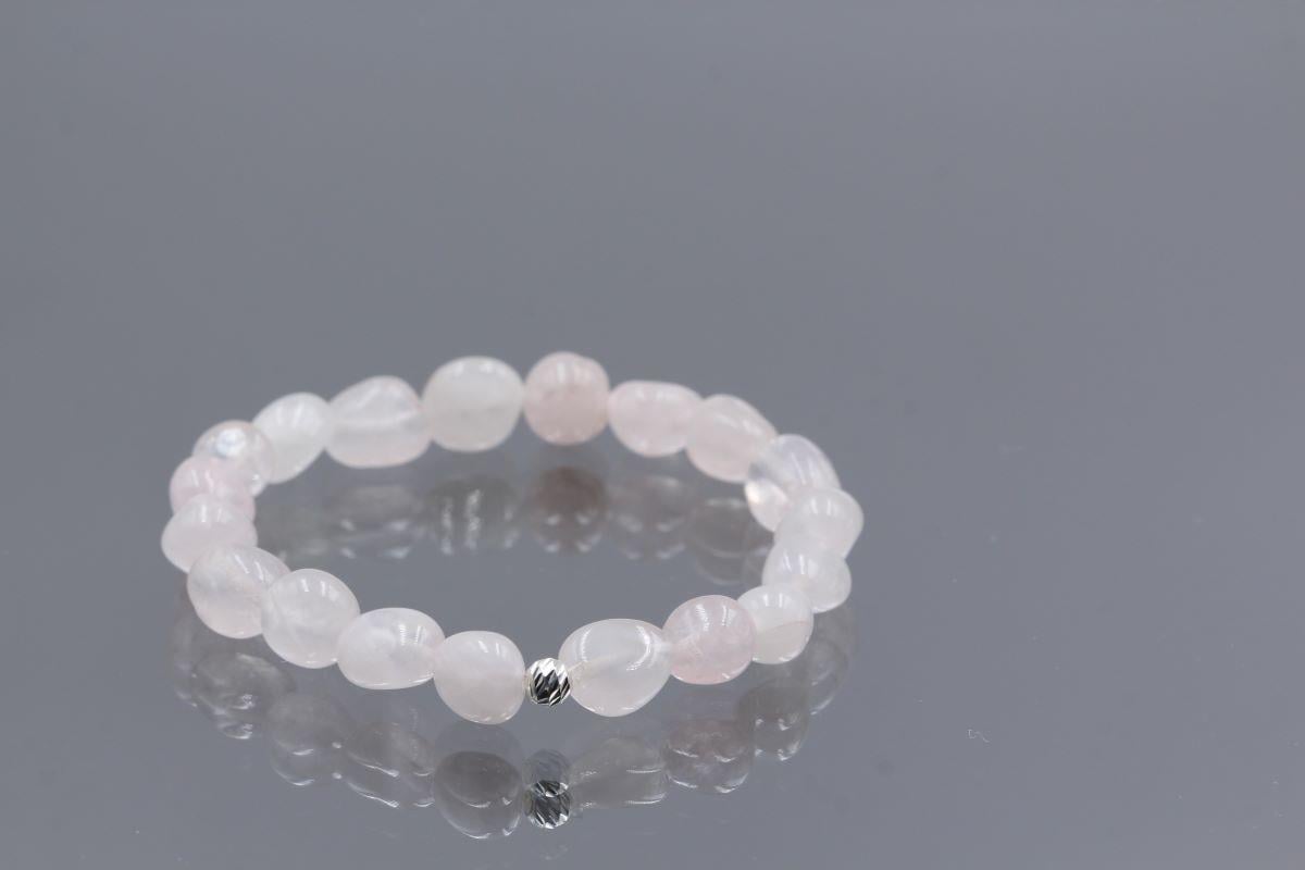 Pembe Quvars Taş Bileklik