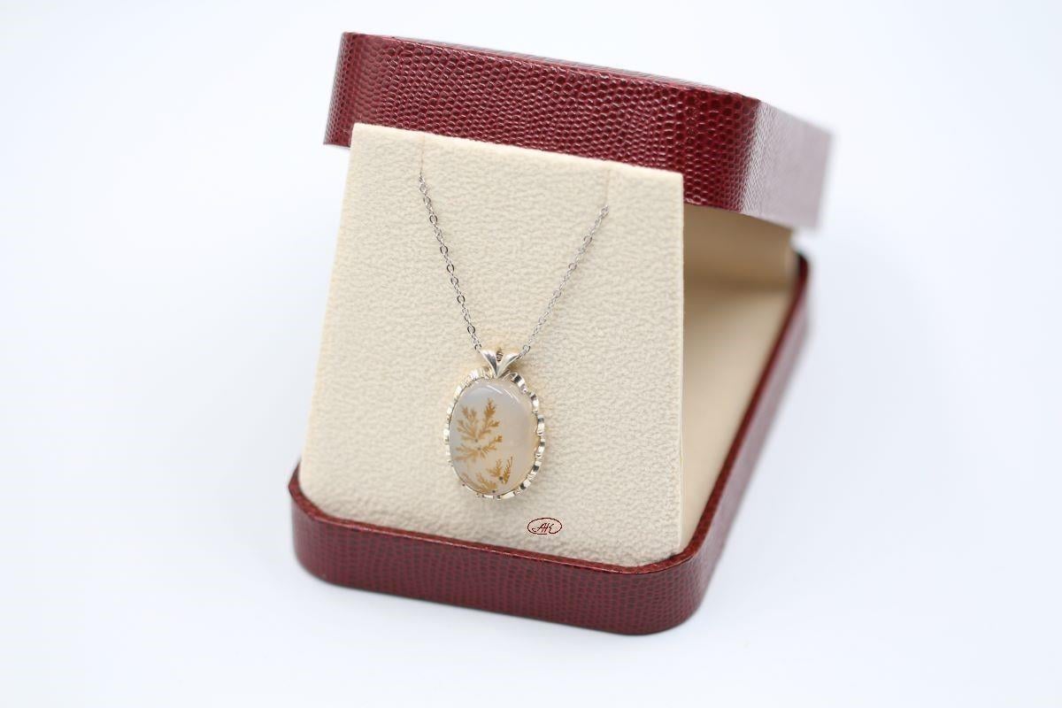 Şecer Akik Gümüş Kolye