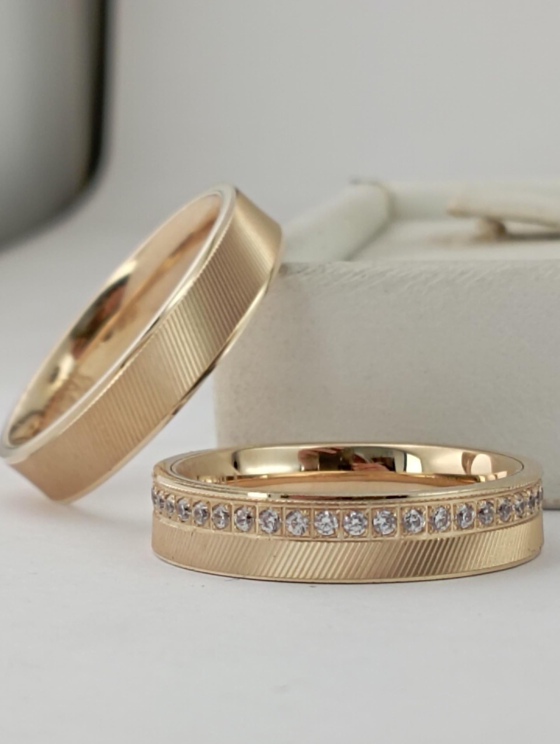 Taşlı Çizgili Alyans