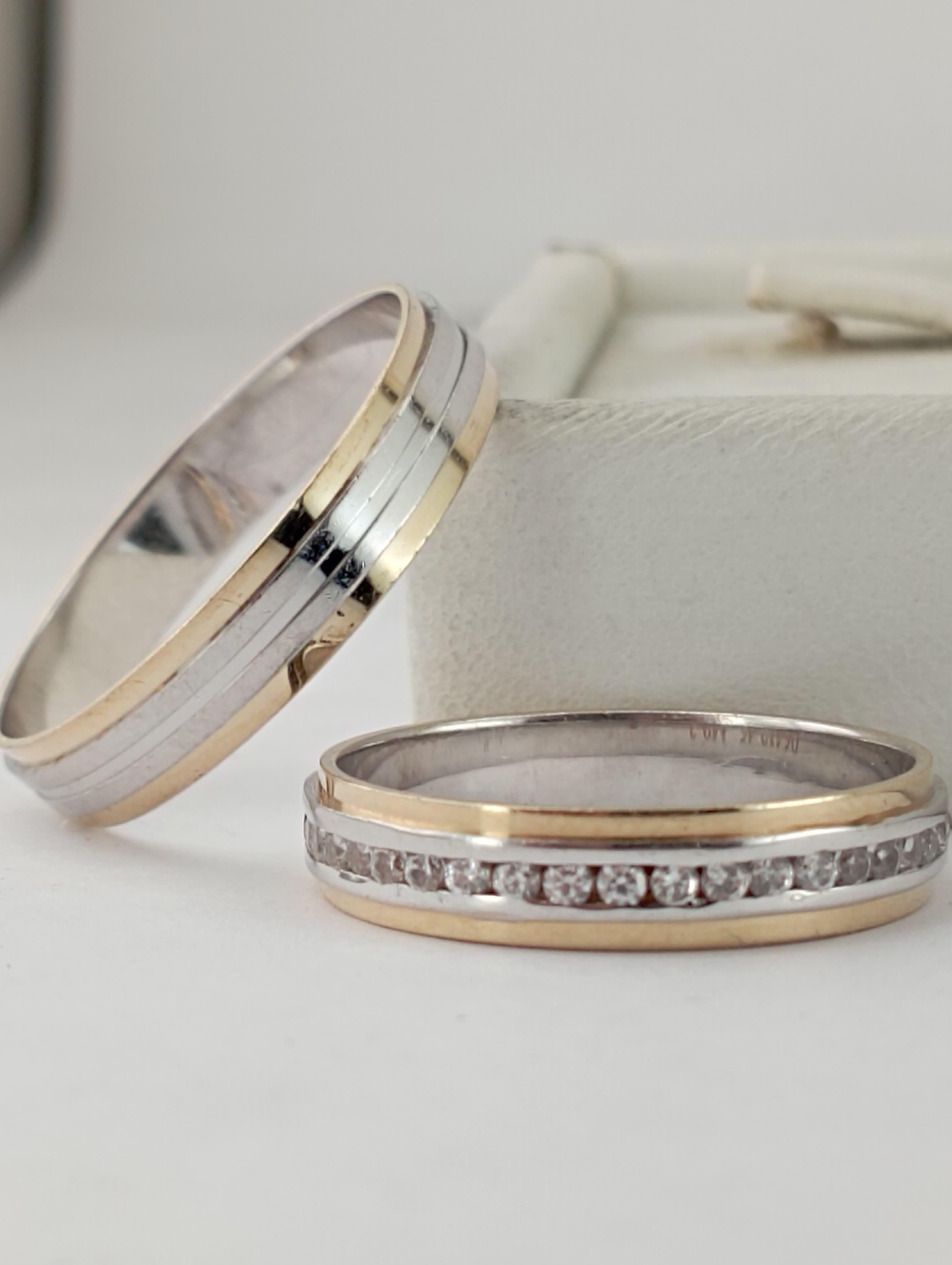 Taşlı Desenli Alyans