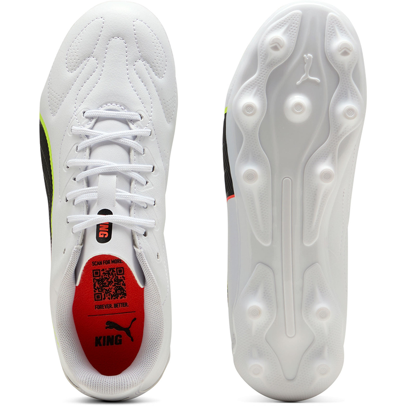 Puma Beyaz Puma King 20 Play Fg/Ag Jr Çocuk Futbol Ayakkabısı