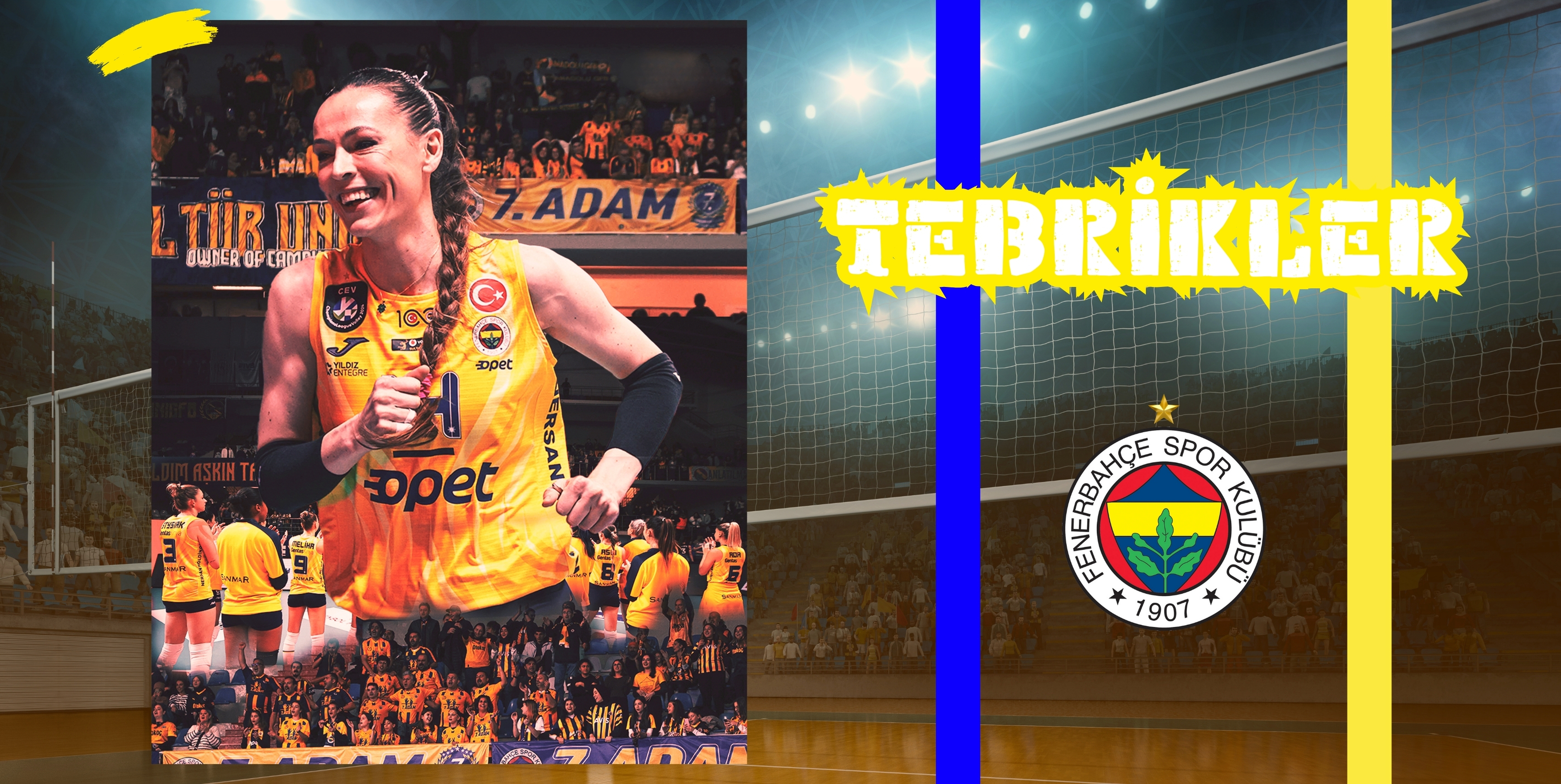 Fenerbahçe Kadın Voleybol Takımı'nı tebrik ediyor, gösterdikleri üstün performans ve kazandıkları şampiyonluk için gurur duyuyoruz.💛💙🏆