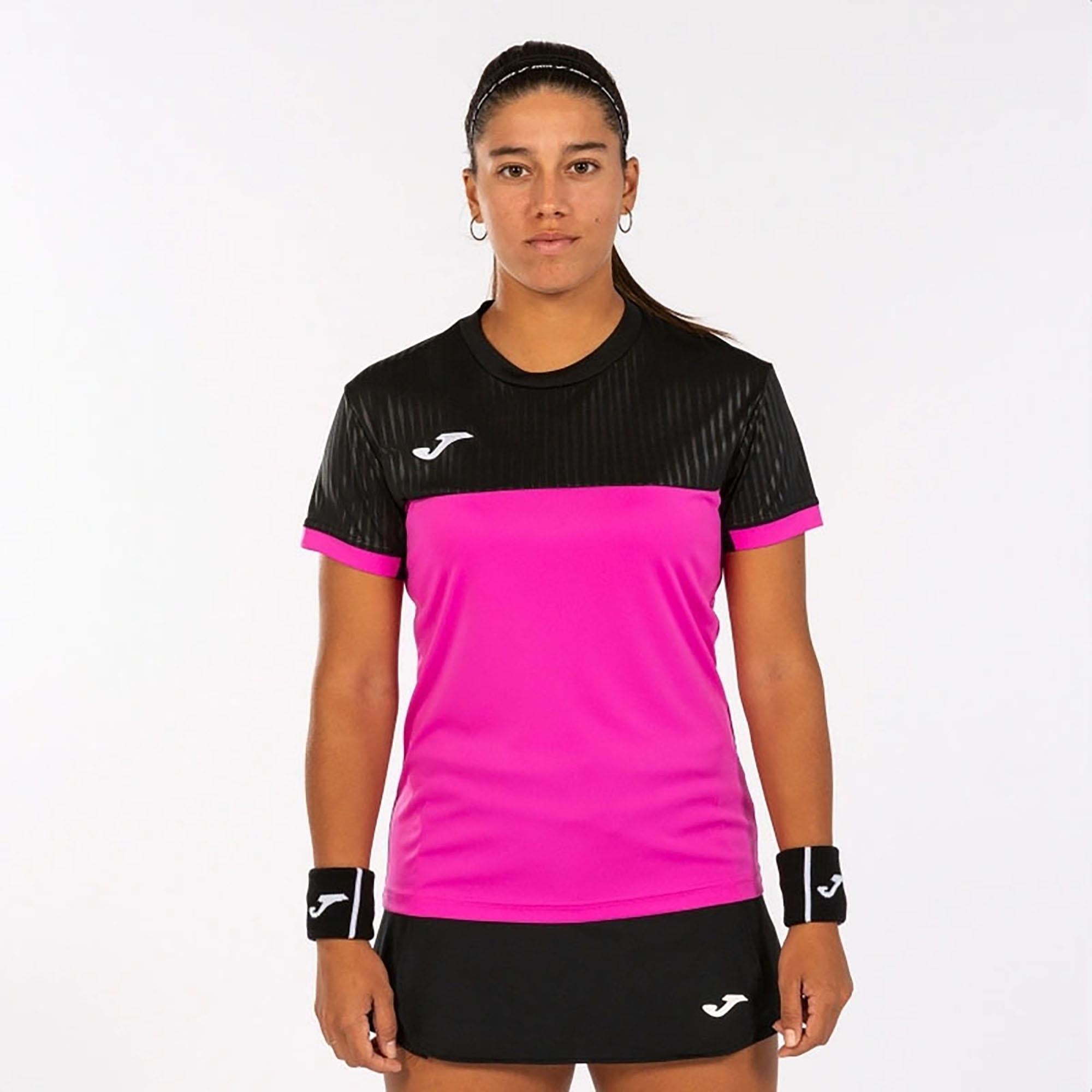 Joma Kadın Futbol Maç Forma Montreal Short Sleeve Fluor Pink Black 901644.030