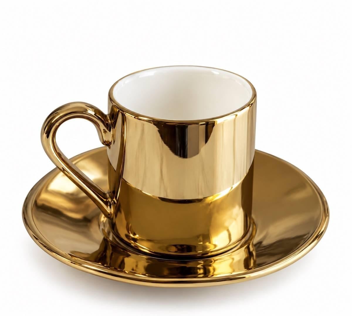 Porselen Gold Kahve Fincanı 6'Lı Takım