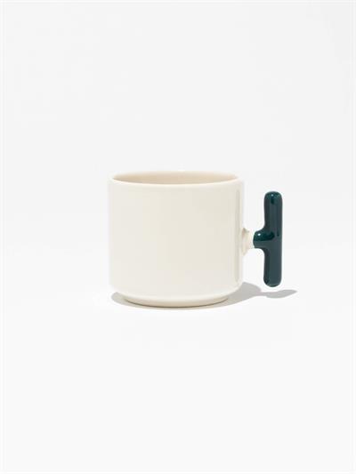 Kulpu Koyu Yeşil Latte Fincanı