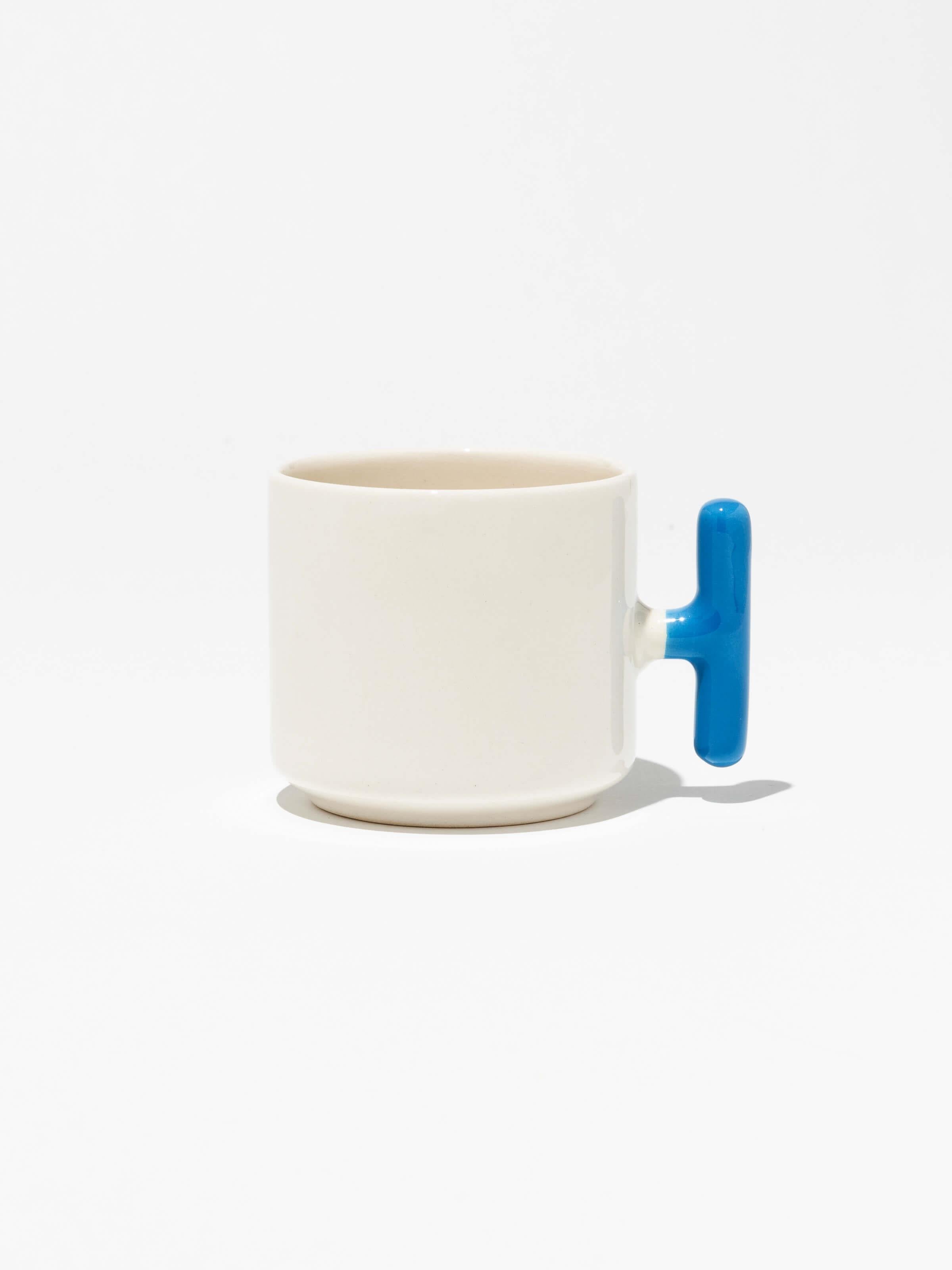 Kulpu Mavi Latte Fincanı