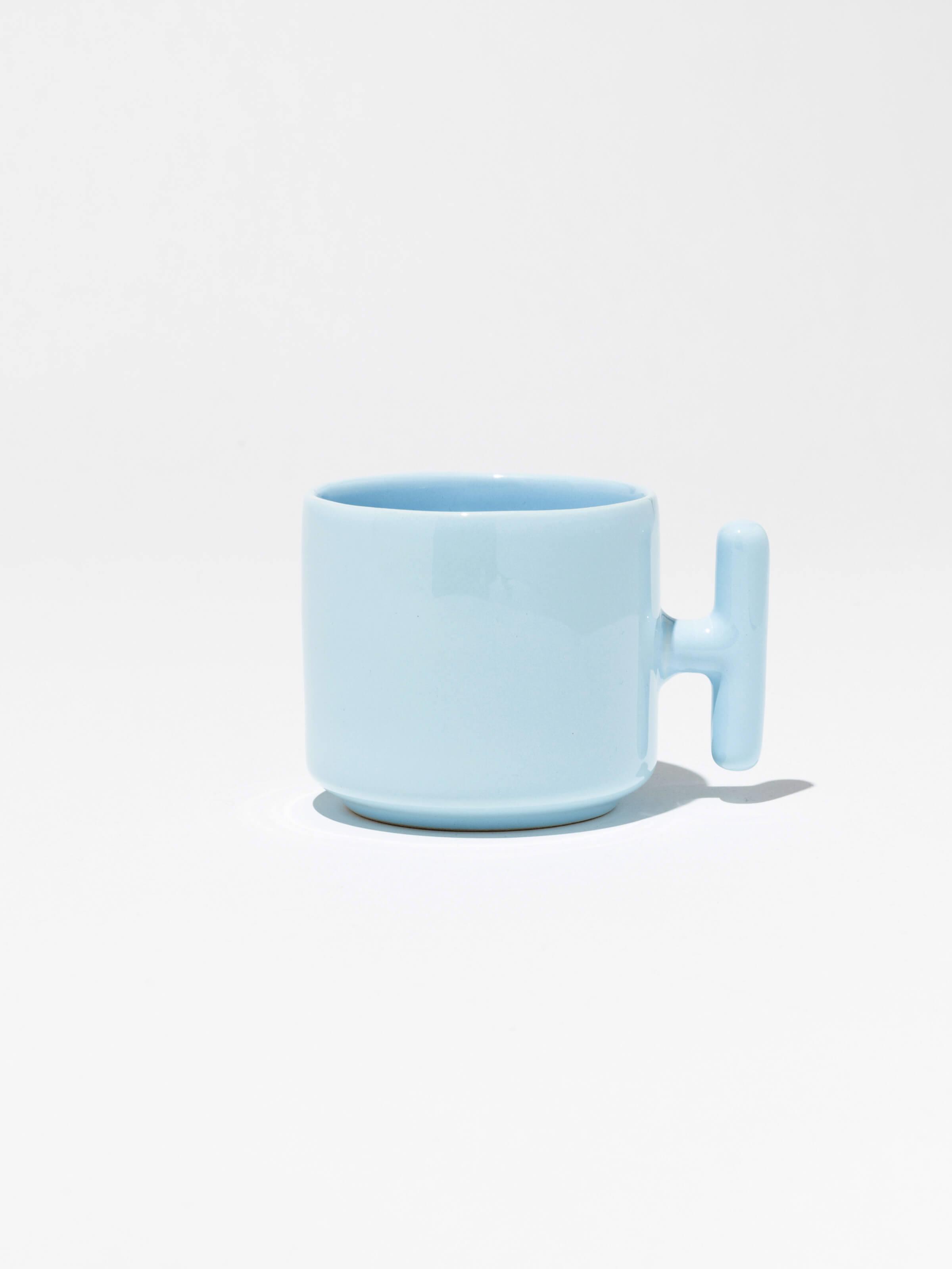 Pastel Mavi Latte Fincanı