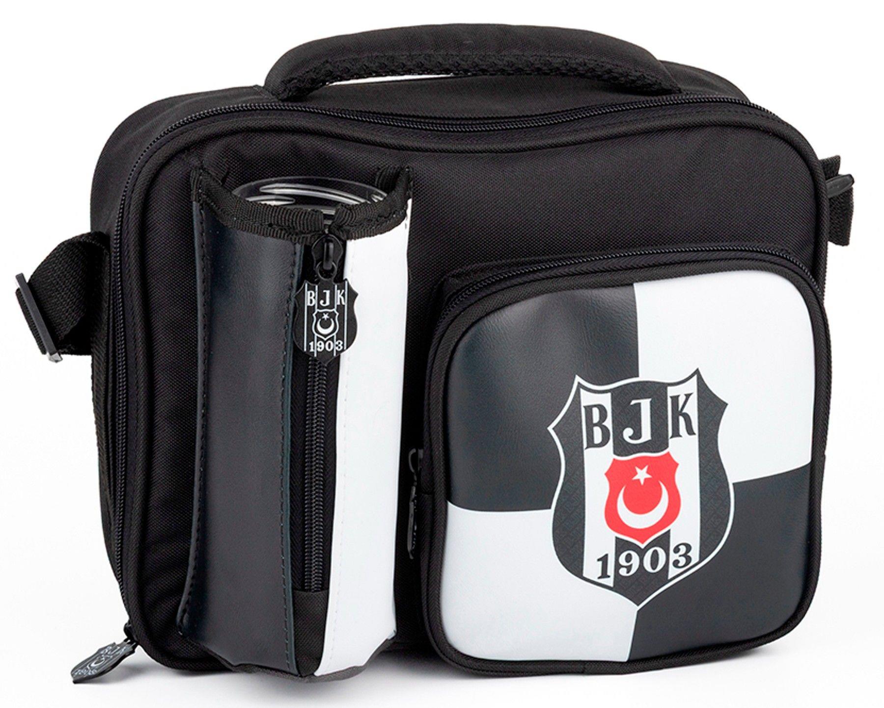 Beşiktaş BJK 1903 Logo Desenli Okul Beslenme Çantası - Siyah/Beyaz - 25362