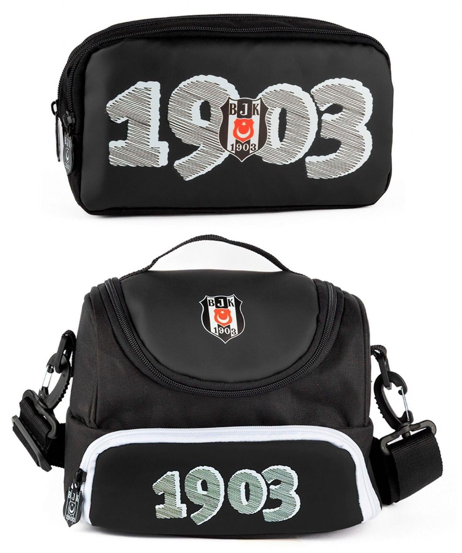 Beşiktaş Erkek Çocuk 1903 Baskılı Beslenme Çantası ve Kalemlik Seti (İkili Set) - ME25345