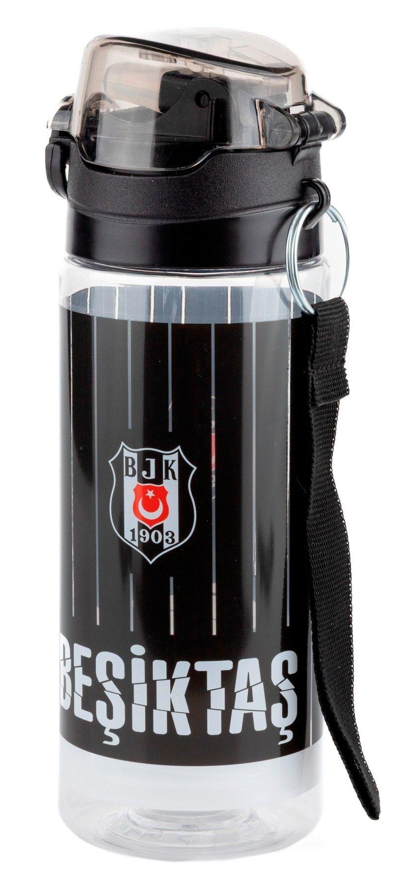 Beşiktaş İnce Çubuk Desenli 500 ml Okul ve Günlük Matara/Suluk - Pipetli - 25371