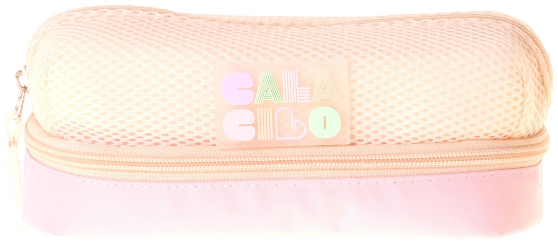 CalaCilo K-Pop Pink Kız Çocuk Pembe Renkli İki Gözlü İlkokul Kalem Çantası (Kalemlik) - C4109