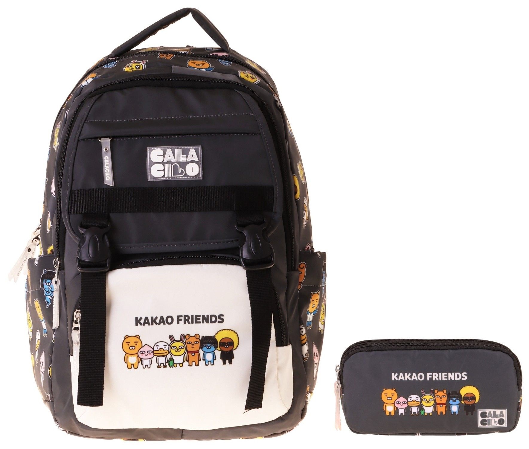 CalaCilo Kakao Friends Erkek Çocuk Kakao Friends Baskılı Okul Sırt Çantası ve Kalemlik Seti - SETCC-C4077C