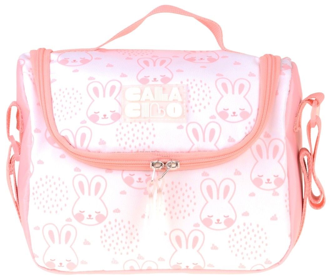 CalaCilo Pleasant Kız Çocuk Kedi Baskılı Pembe Isı Yalıtımlı Okul Beslenme Çantası - C4051