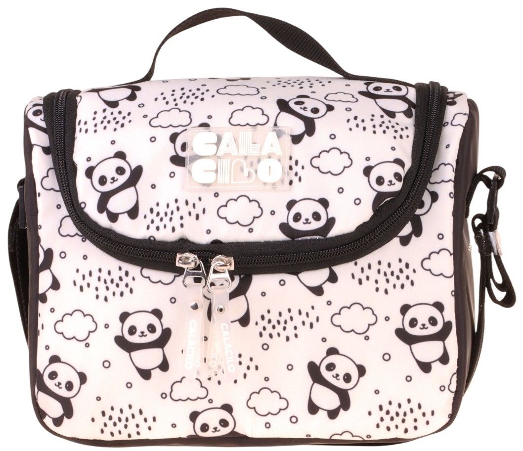 CalaCilo Sweet Kız Çocuk Panda Baskılı Siyah Isı Yalıtımlı Okul Beslenme Çantası - C4060