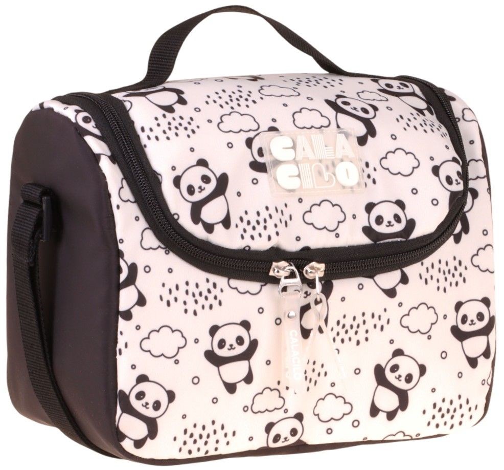 CalaCilo Sweet Kız Çocuk Panda Baskılı Siyah Isı Yalıtımlı Okul Beslenme Çantası - C4060