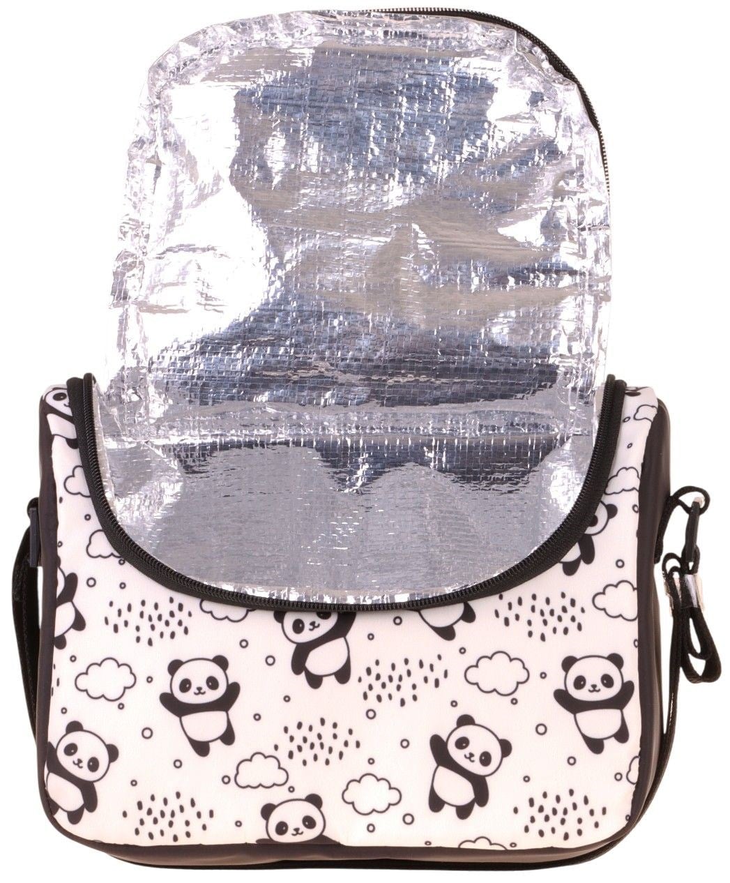 CalaCilo Sweet Kız Çocuk Panda Baskılı Siyah Isı Yalıtımlı Okul Beslenme Çantası - C4060
