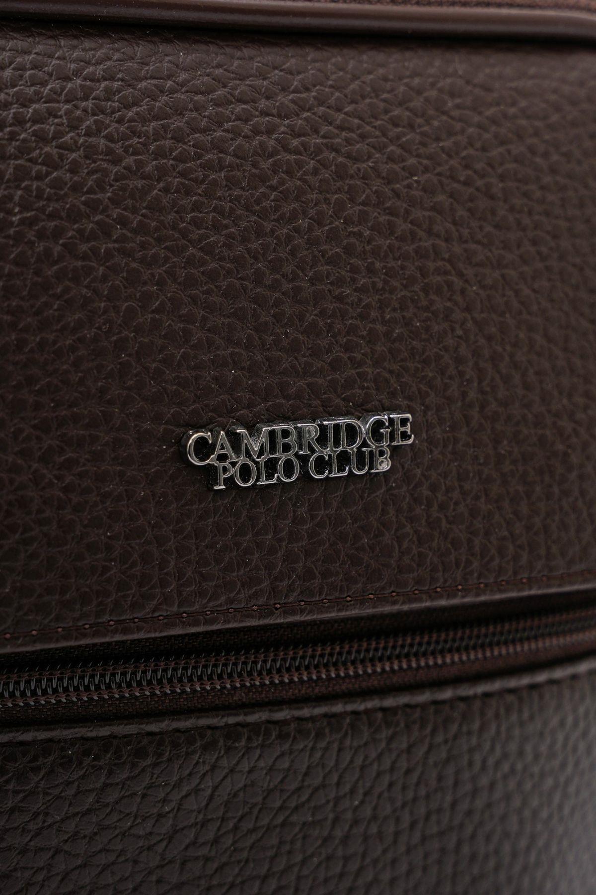 Cambridge Polo Club Kahverengi Suni Deri Erkek El Çantası - PLEVR50132