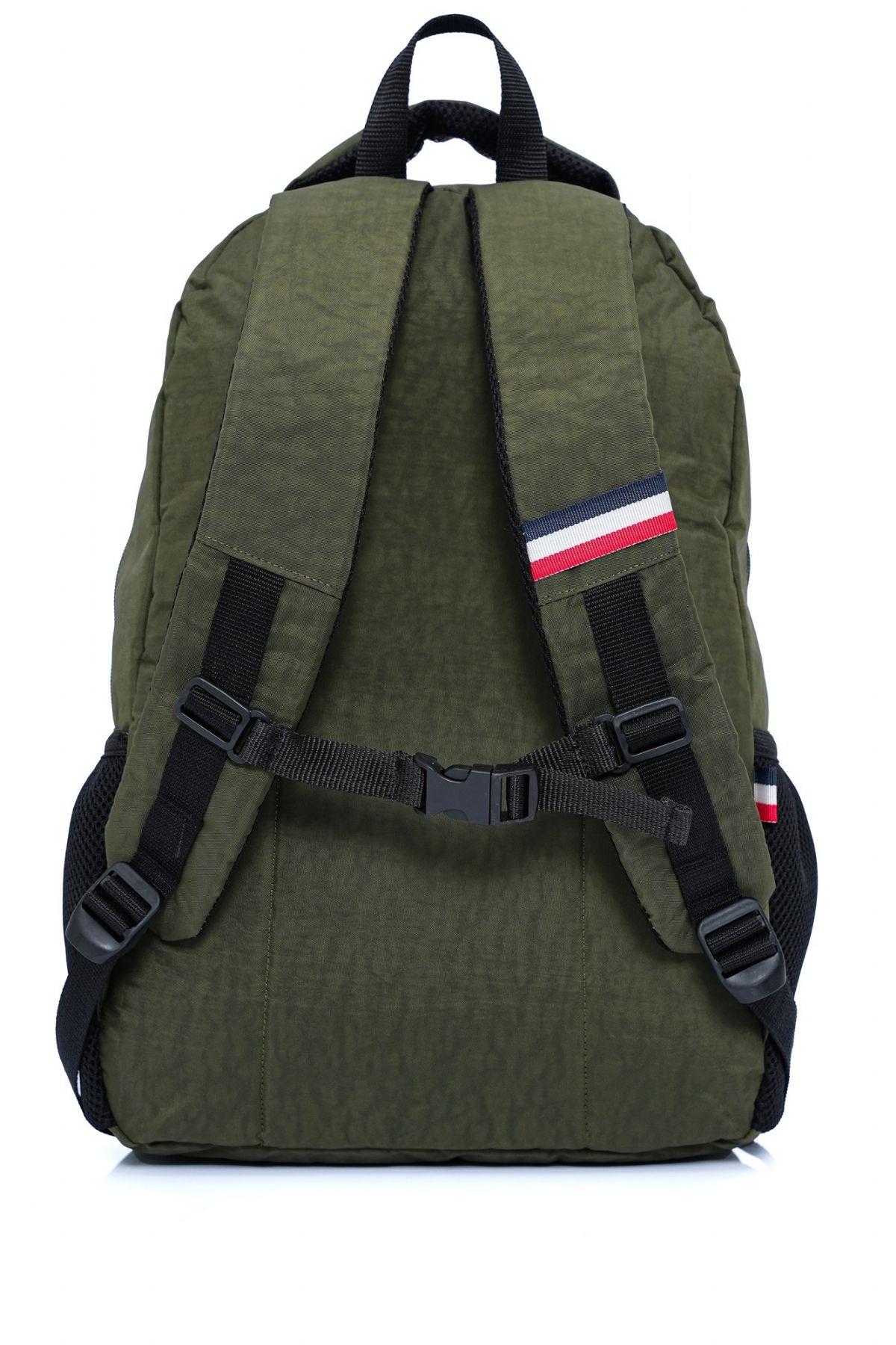 Cambridge Polo Club Minimalist Tasarım Haki Unisex Okul Günlük Seyahat Sırt Çantası - PLCAN2166-016