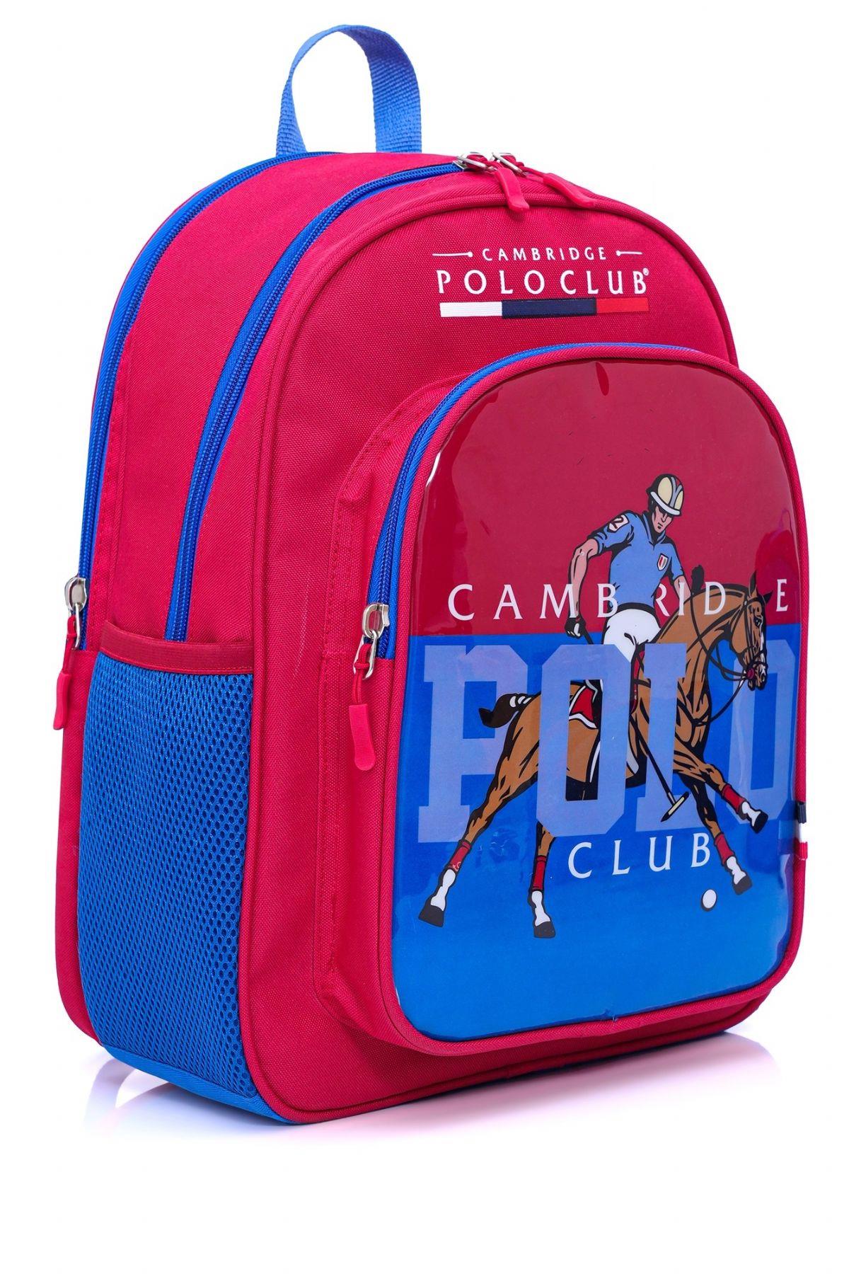 Cambridge Polo Club Riders Edition 3lü Erkek İlkokul Çanta Seti - Saks Mavi - PLCAN2114