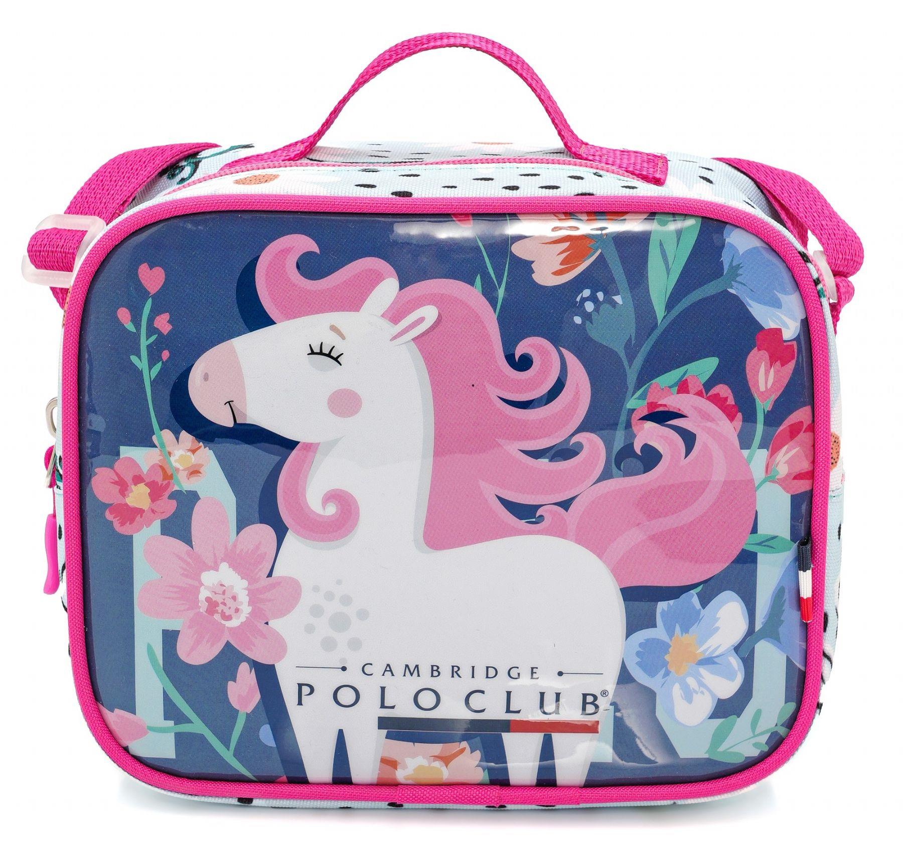 Cambridge Polo Club Unicor Desenli 3lü Kız Çocuk İlkokul Çanta Seti - Açık Pembe - PLCAN2132